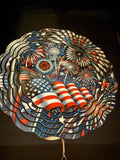 8" Double Sided Wind Spinner - Eagle, Flag & Fireworks