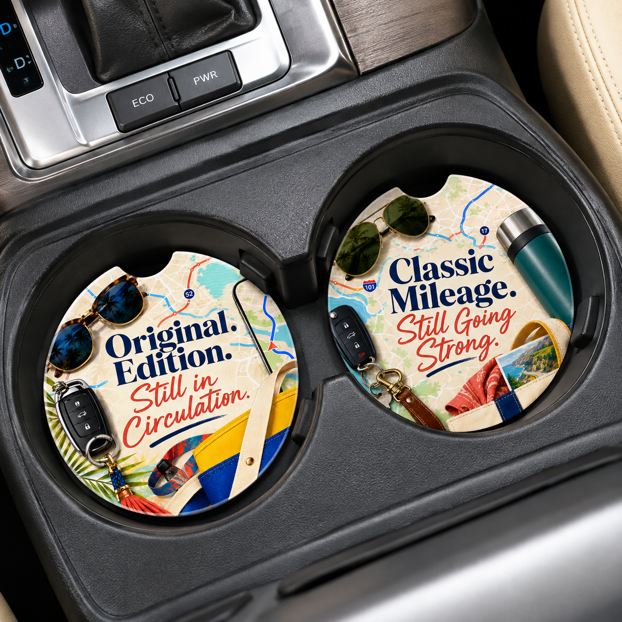 Original Edition, Still in Circulation & Classic Mileage. Still Going Strong. — Car Coaster Set