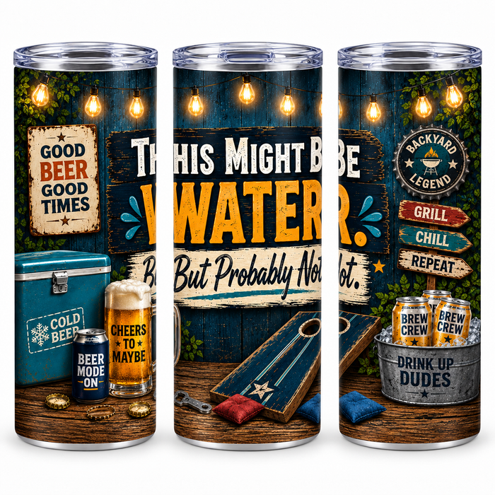 This Might Be Water. But Probably Not. 20oz Skinny Tumbler