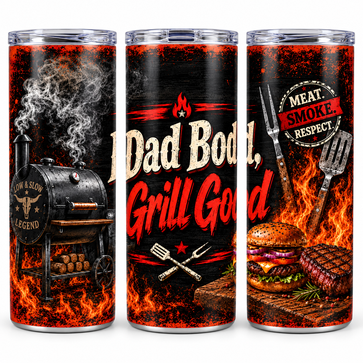 Dad Bod, Grill God 20oz Skinny Tumbler