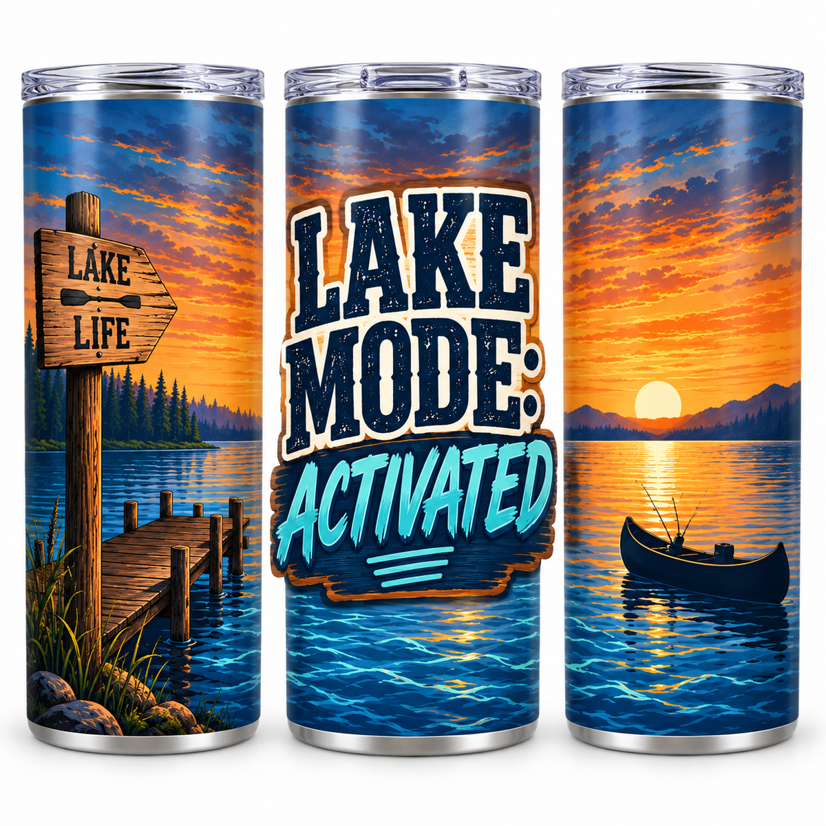 Lake Mode Activated 20oz Skinny Tumbler