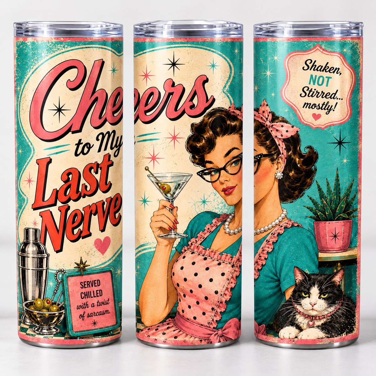 Cheers to My Last Nerve - 20oz Skinny Tumbler