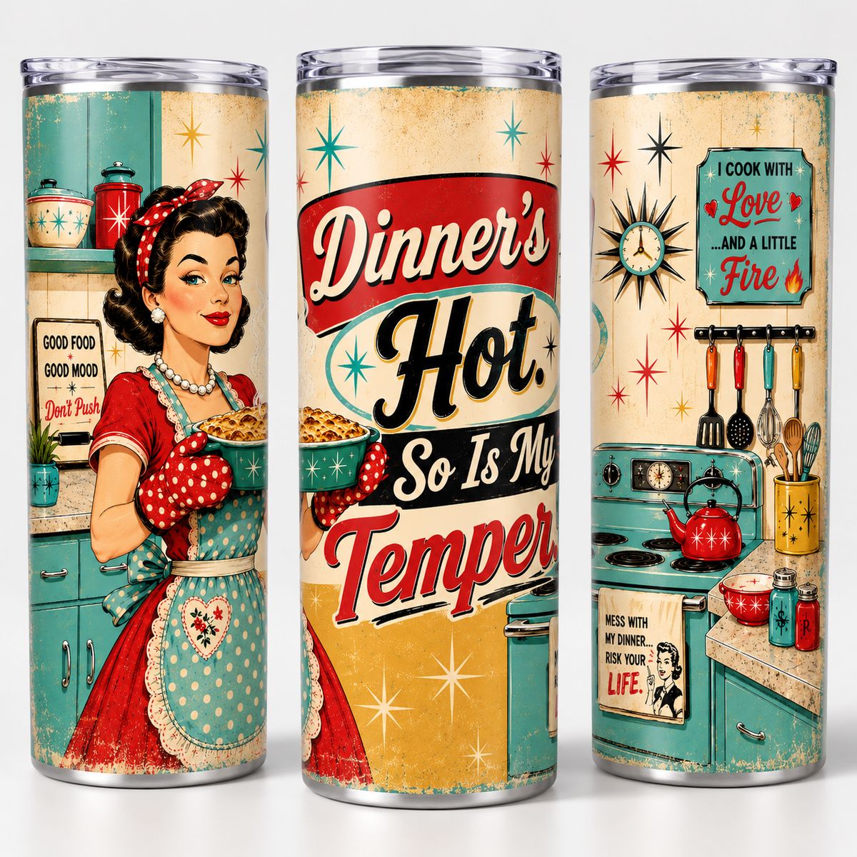 Dinner's Hot, So Is My Temper 20oz Skinny Tumbler