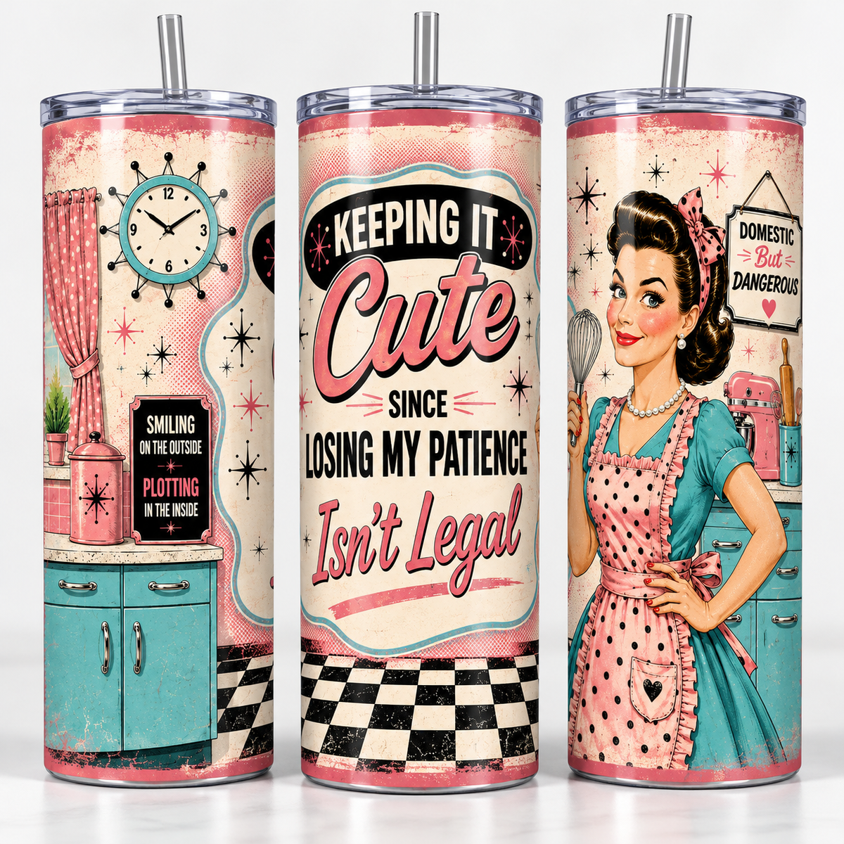 Keeping It Cute Since Losing My Patience Isn't Legal - 20oz Skinny Tumbler