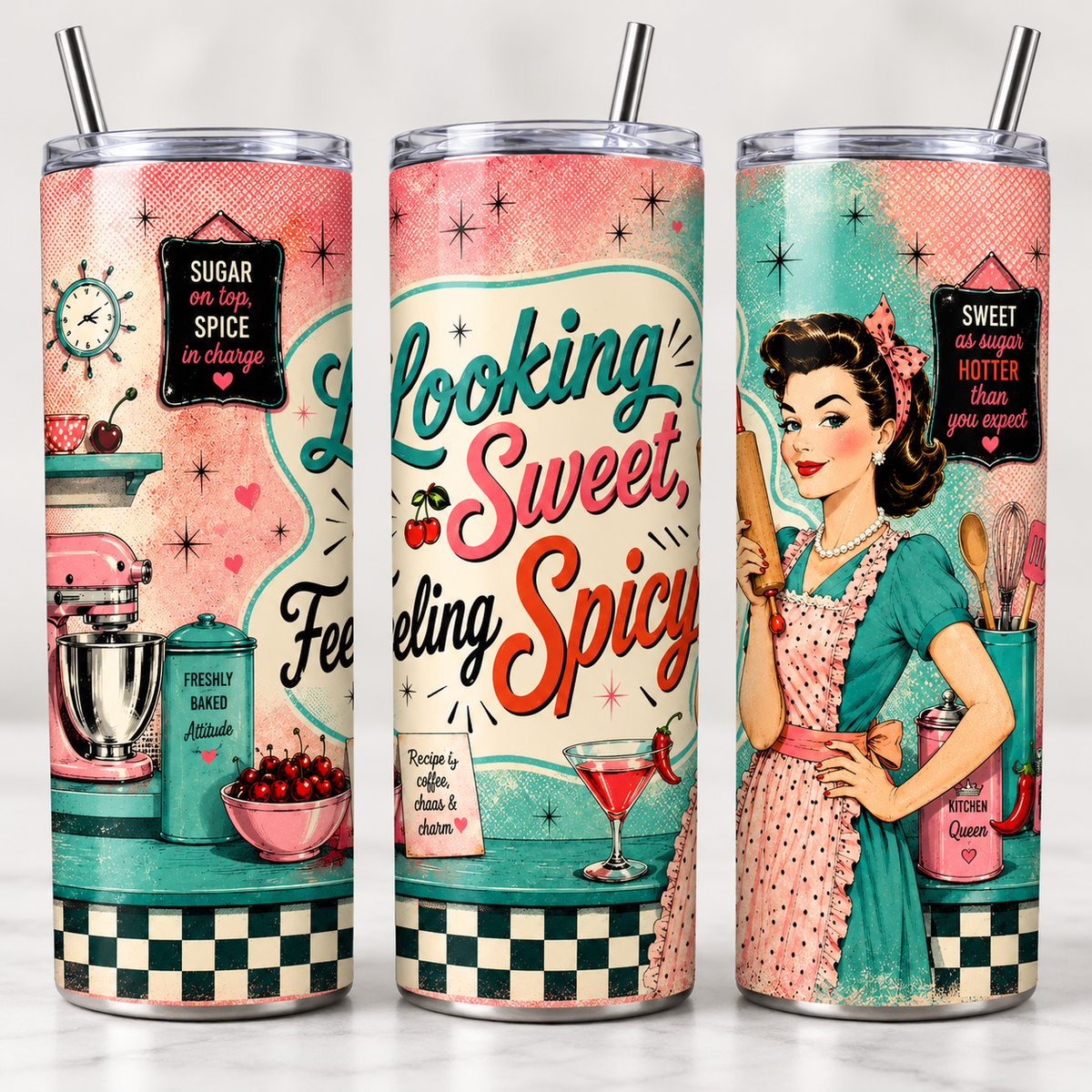 Looking Sweet, Feeling Spicy 20oz Skinny Tumbler