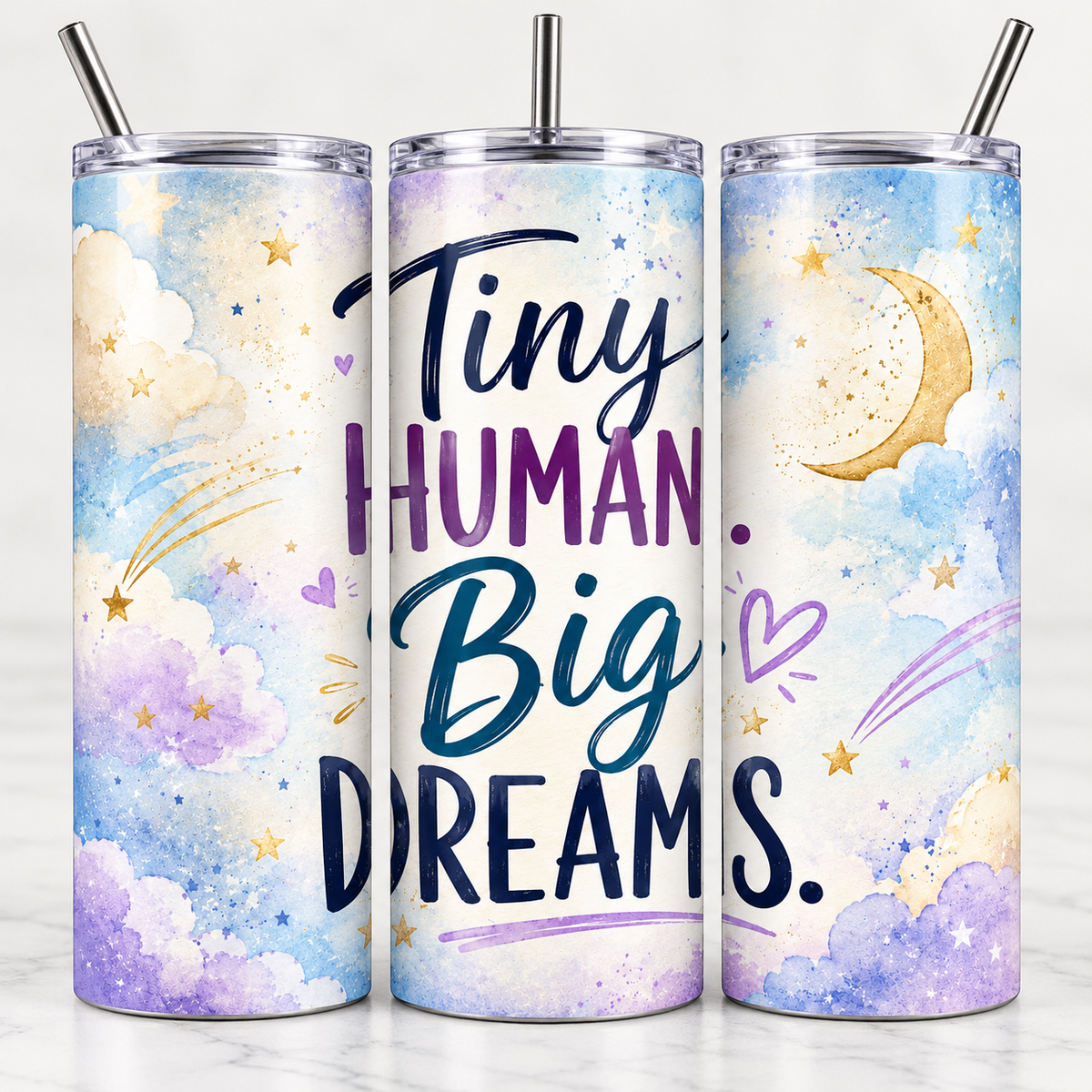 Tiny Human. Big Dreams. — 20oz Skinny Tumbler