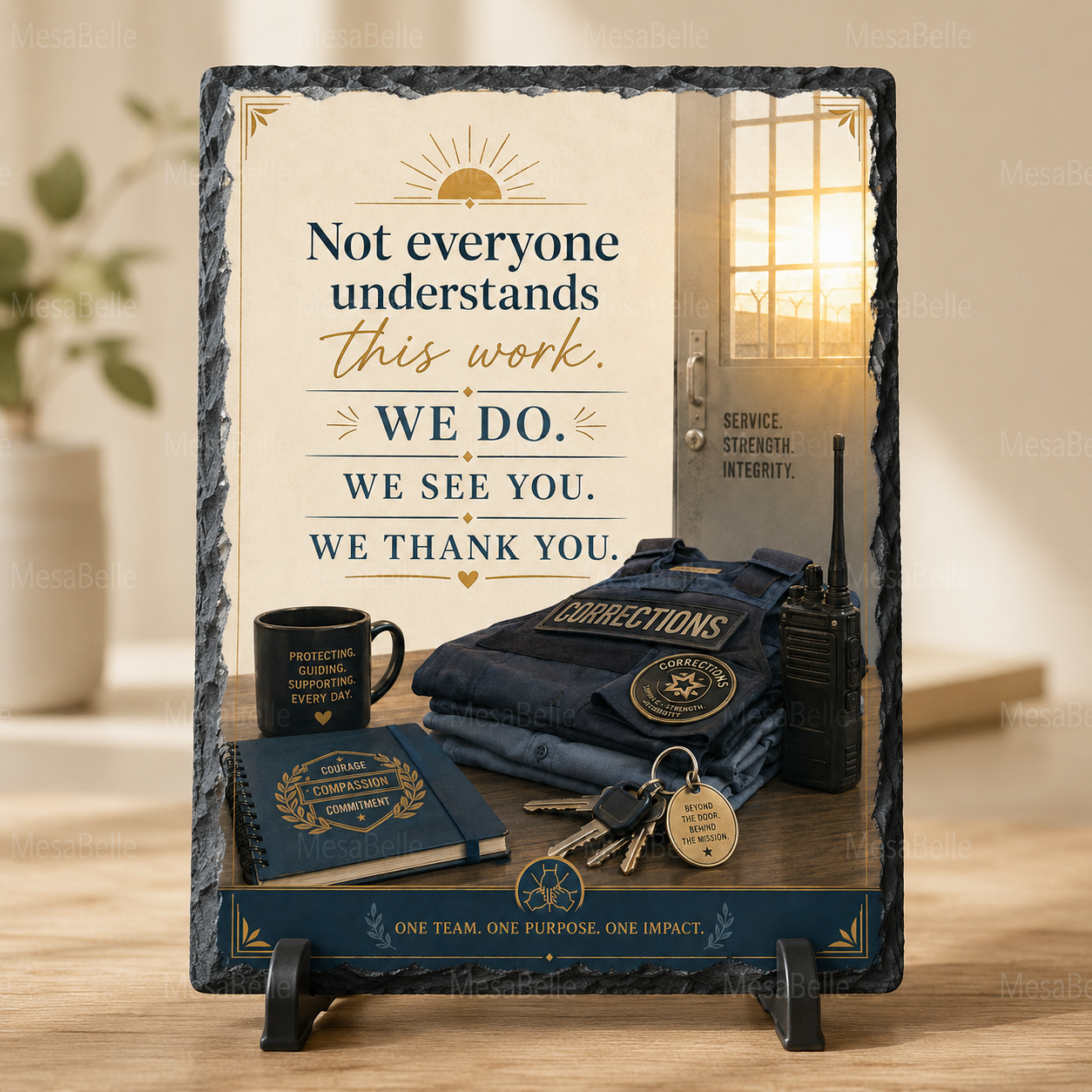 Not Everyone Understands This Work. We Do. — 5.9 x 7.9 Inch Slate with Display Holder