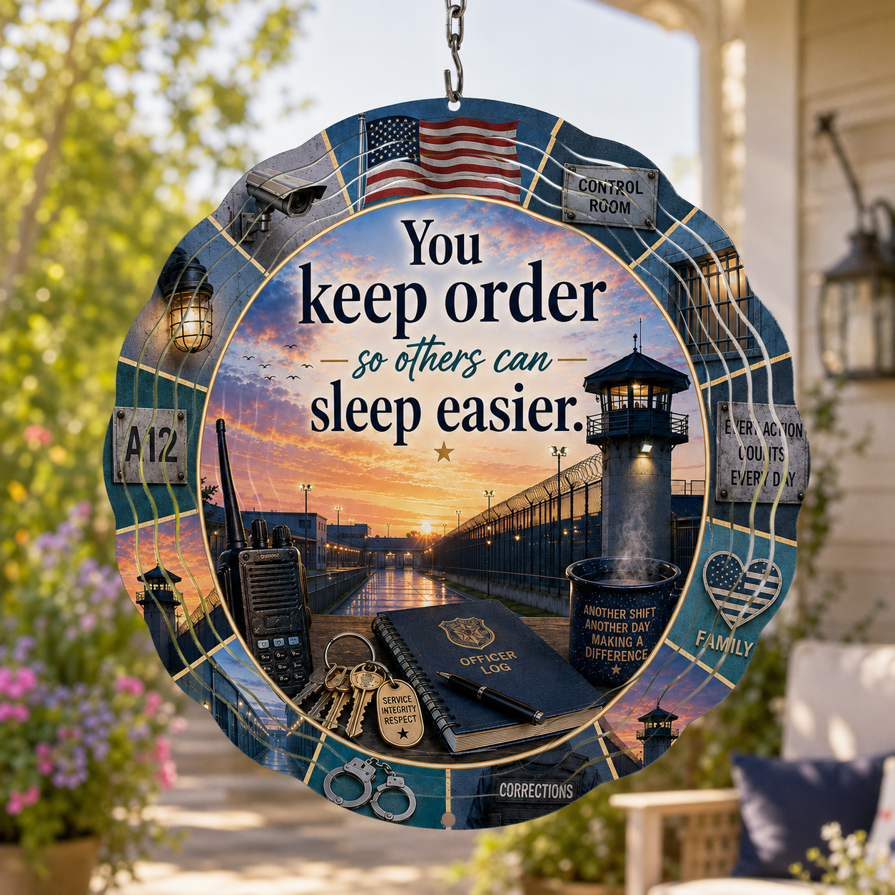 You Keep Order So Others Can Sleep Easier. — 8" Wind Spinner