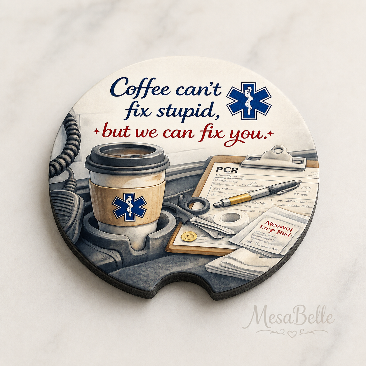 Coffee Can't Fix Stupid, But We Can Fix You — Car Coaster