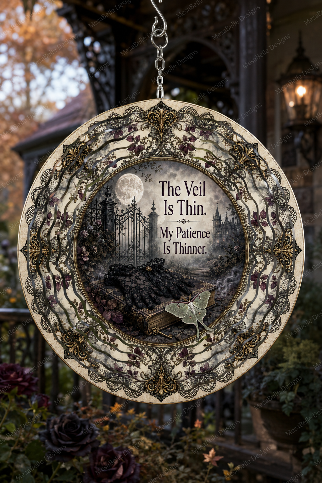 The veil is thin. My patience is thinner. — 8" Double Sided Wind Spinner