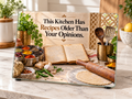 This Kitchen Has Recipes Older Than Your Opinions - 11"x7.87" Glass Cutting Board