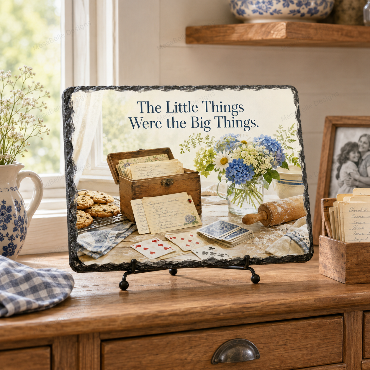 "The little things were the big things." — Slate Keepsake