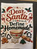 Dear Santa, Define Homemade - Microfiber Dish Towel