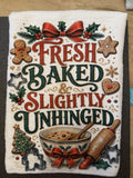 Freshly Baked & Slightly Unhinged - Microfiber Dish Towel