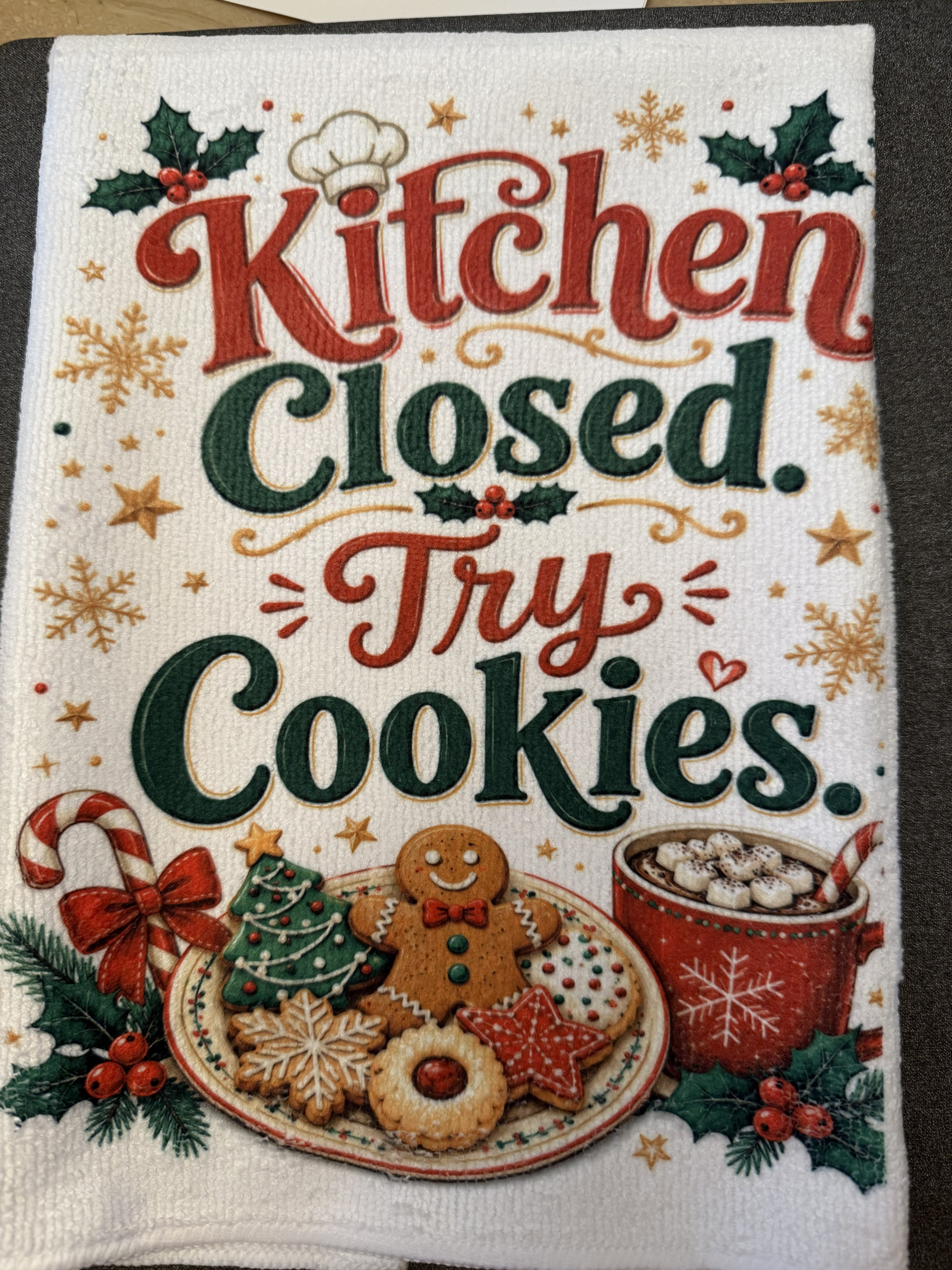Kitchen Closed, Try Cookies - Microfiber Dish Towel