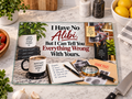 I Have No Alibi. But I Can Tell You Everything Wrong with Yours. — 11" x 7.87" Glass Cutting Board