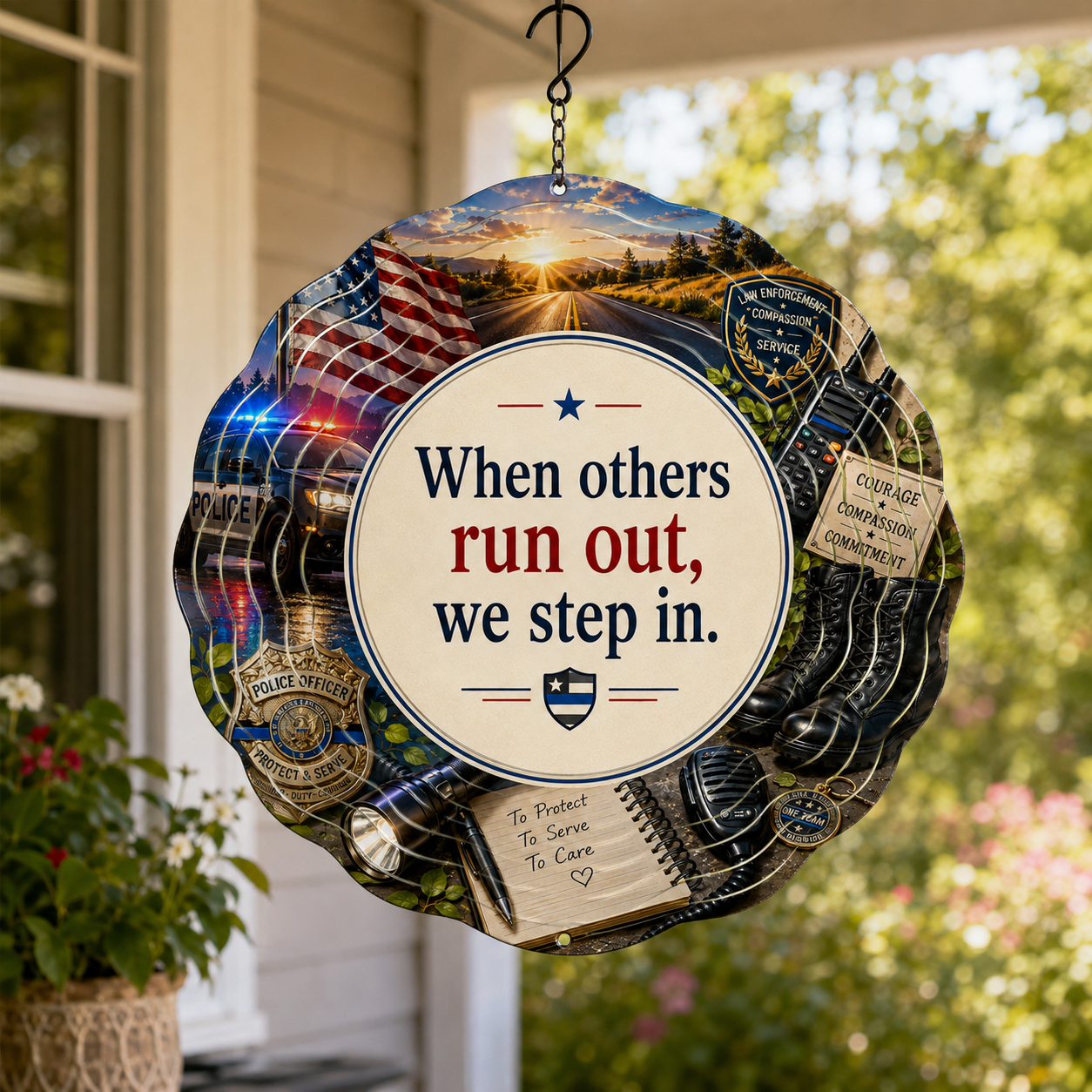 When Others Run Out. We Step In. — 8" Wind Spinner