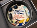 "Original edition. Still in circulation." — Car Coaster