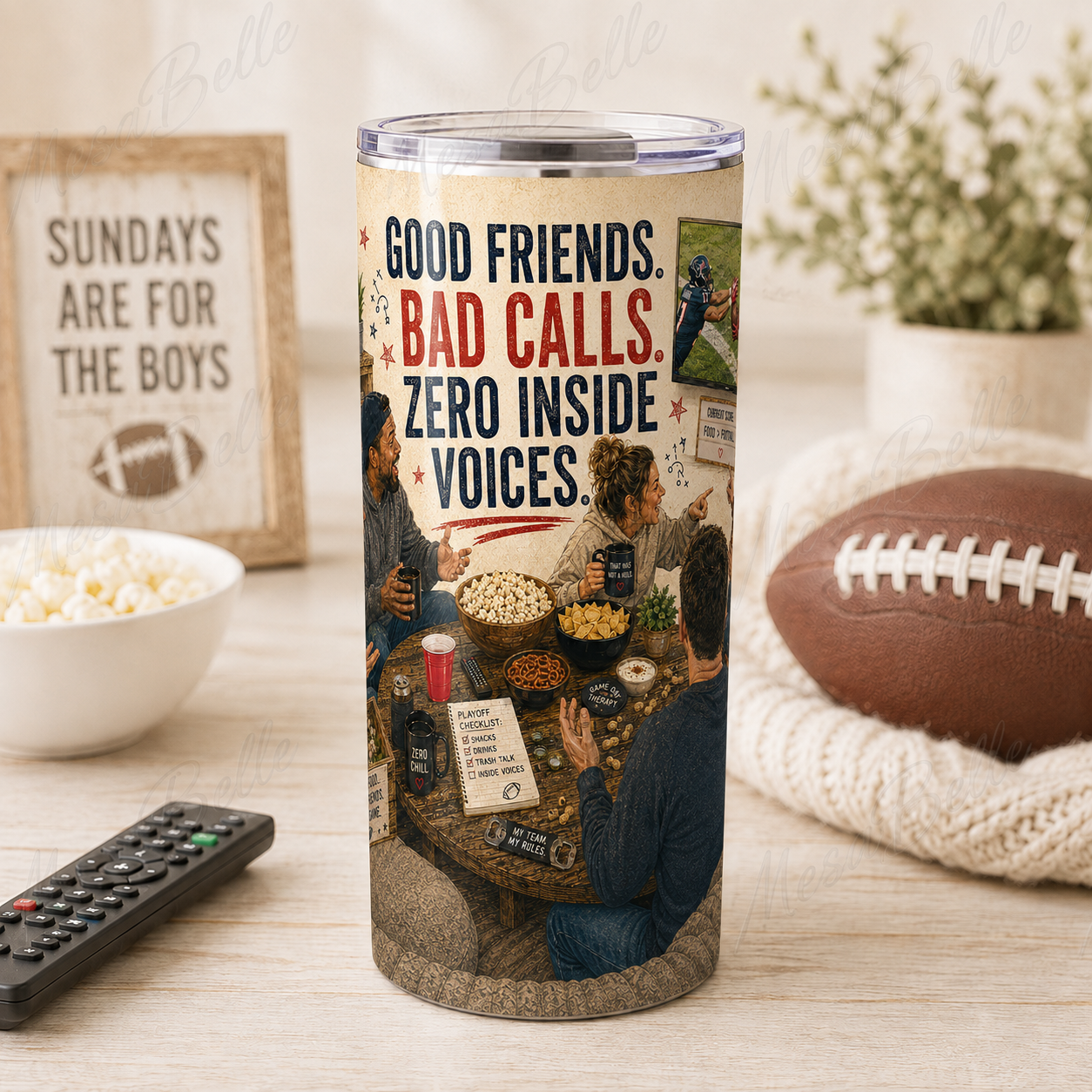 Good Friends. Bad Calls. Zero Inside Voices. — 20oz Skinny Tumbler