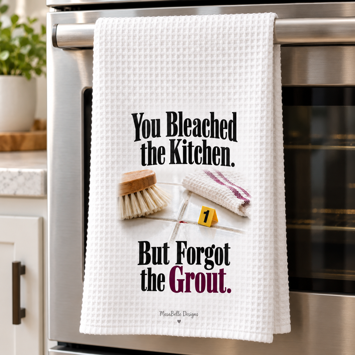 You Bleached the Kitchen. But Forgot the Grout. — 16x24 Waffle Weave Microfiber Dish Towel