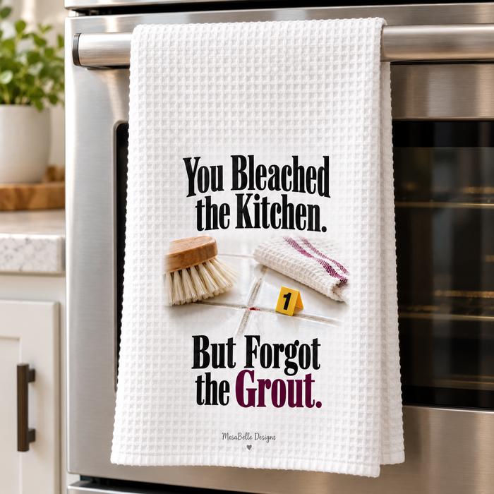 You Bleached the Kitchen. But Forgot the Grout. — 16x24 Waffle Weave Microfiber Dish Towel