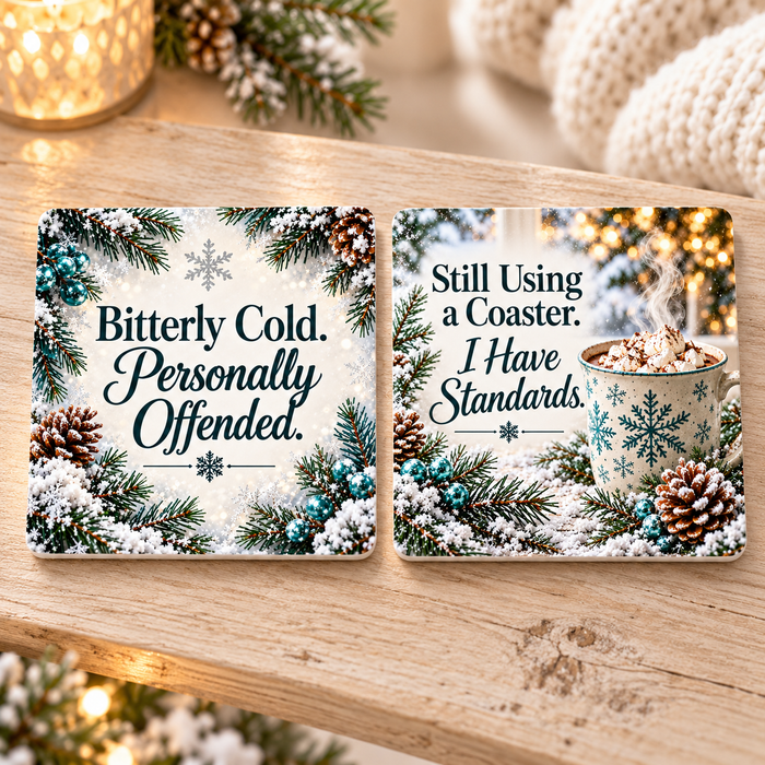 The Cold & Standards Duo - Set of 2 Ceramic Coasters