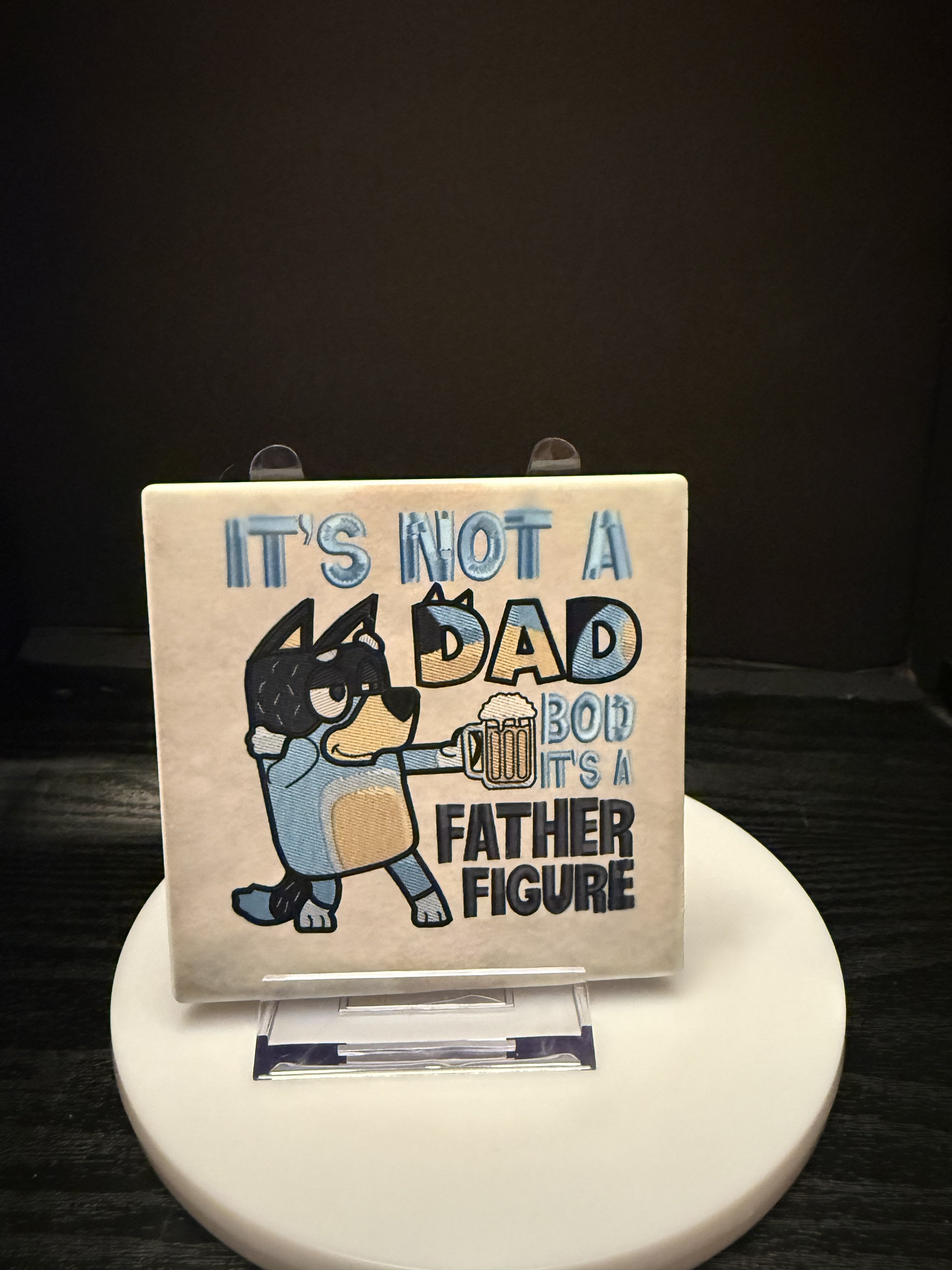 "Dad Bod" Coaster with Cork Back