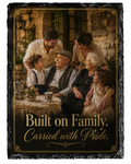Built on Family. Carried with Pride. — 5.9 x 7.9 Inch Slate with Display Holder
