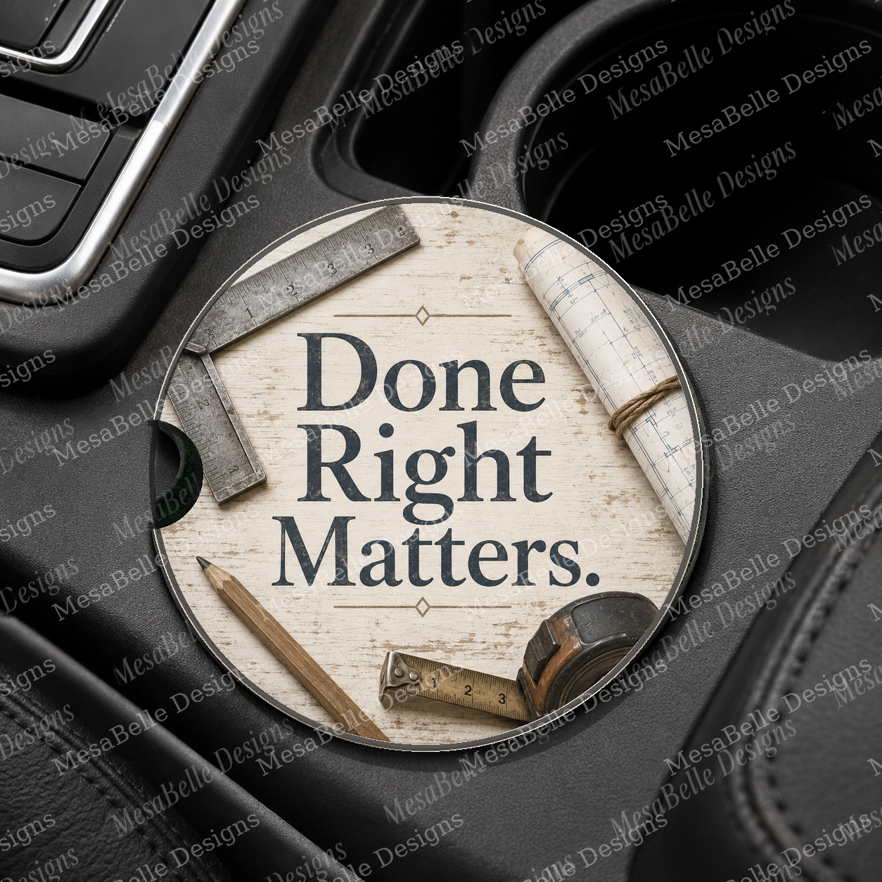 Done Right Matters. — Car Coaster