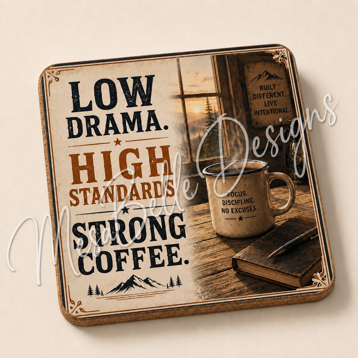 Low Drama. High Standards. Strong Coffee. — Coaster