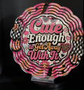 Cute Enough to Get Away With It - 8" Double Sided Wind Spinner