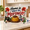 Home Is Where the Mofongo Is — 11"x7.87" Glass Cutting Board