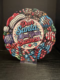 Dear Santa, Mind Your Business - 8" Double Sided Wind Spinner