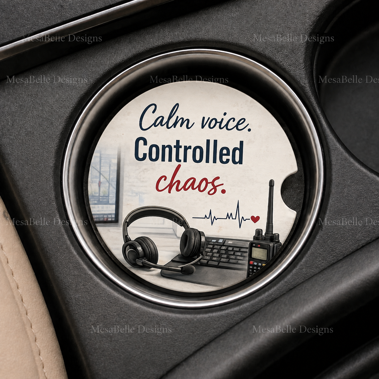 Calm Voice. Controlled Chaos. — Car Coaster