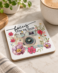 Focus on the good. — 4 x 4 Cork-Backed Coaster