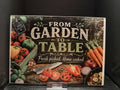 From the Garden to the Table. Picked Fresh. Home Cooked. - 11"x7.87" Glass Cutting Board