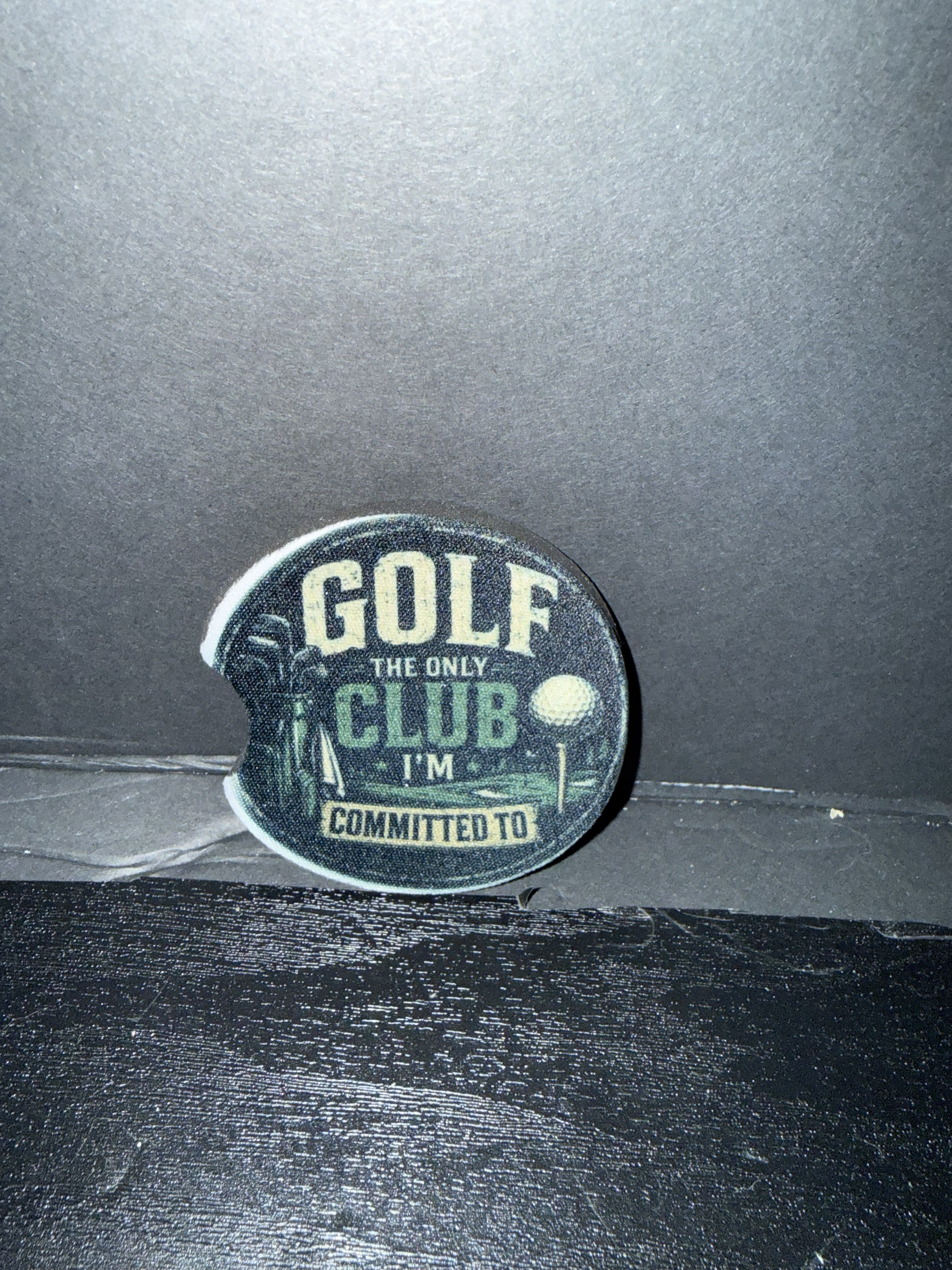 Car Coasters: Golf — The Only Club I'm Committed To