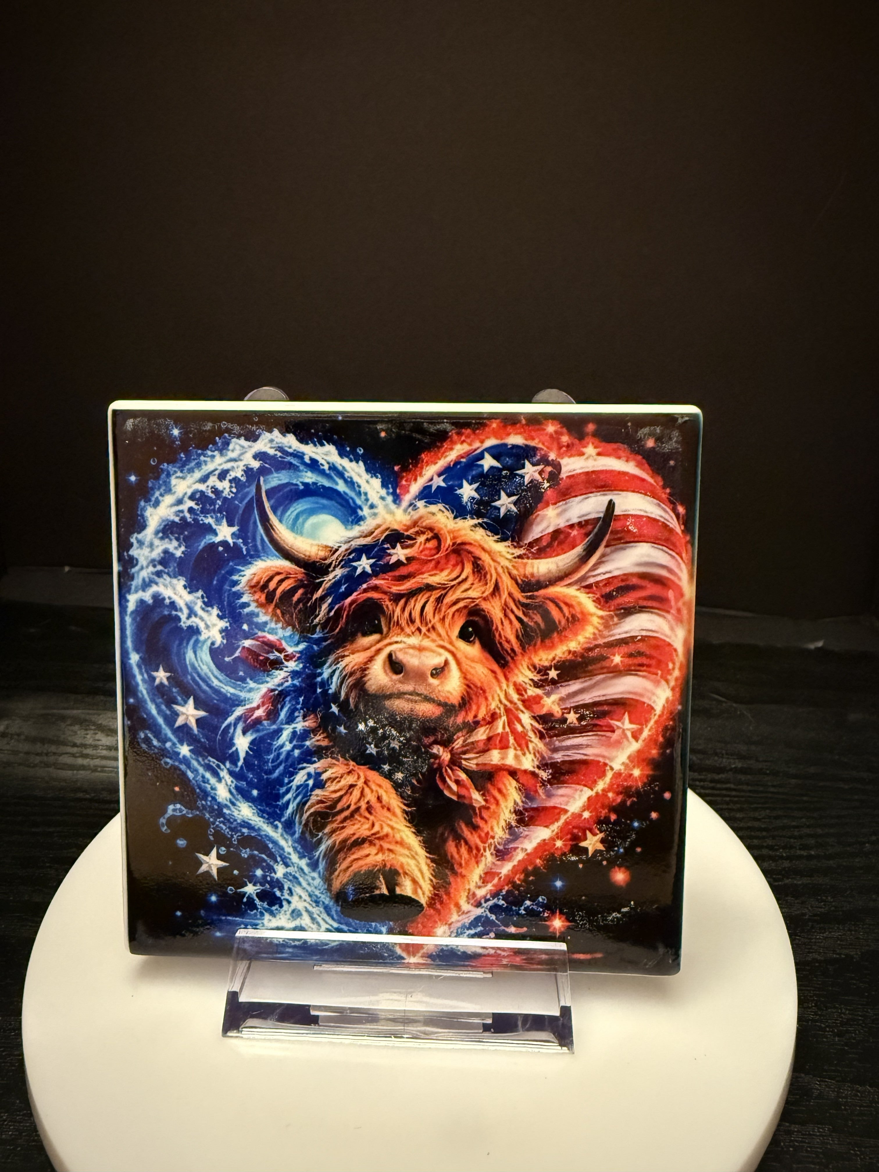 Stars, Stripes & Moo Vibes  - Coaster