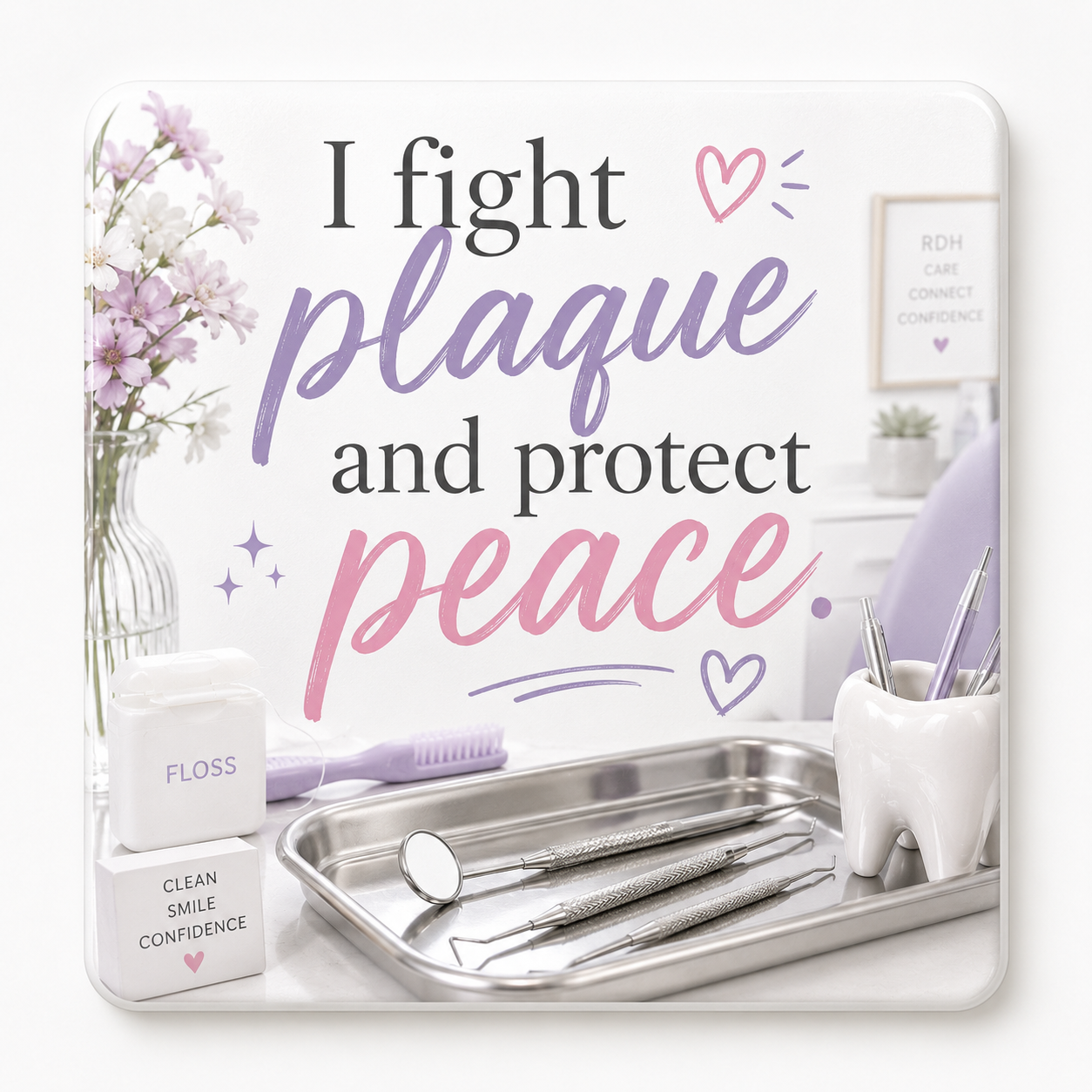 I Fight Plaque and Protect Peace — Coaster