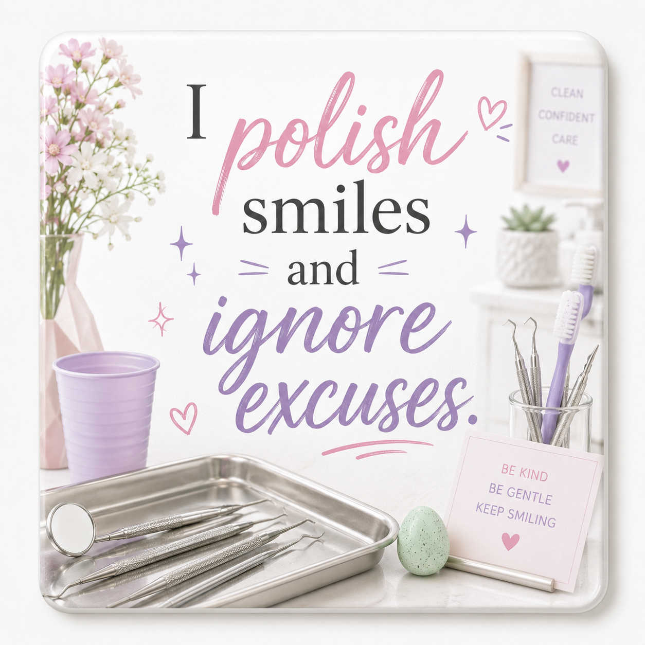 I Polish Smiles and Ignore Excuses — Coaster