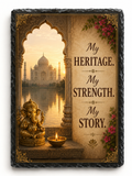 My Heritage. My Strength. My Story. — 5.9 x 7.9 Inch Slate with Display Holder