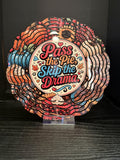 Pass the Pie. Skip the Drama. - 8" Double Sided Wind Spinner