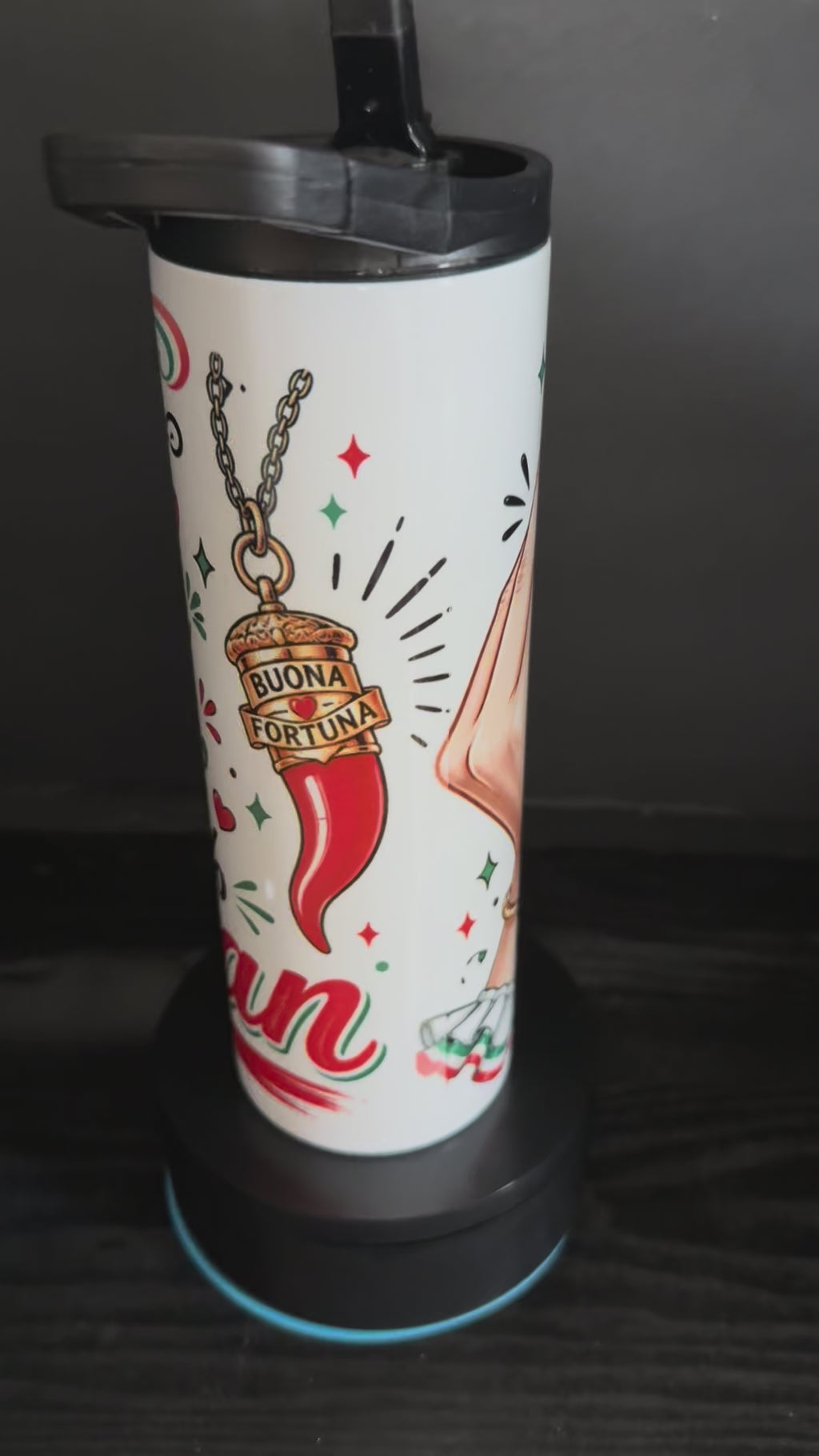 A Little Sweet, A Little Spicy, 100% Italian - 20oz Skinny Tumbler