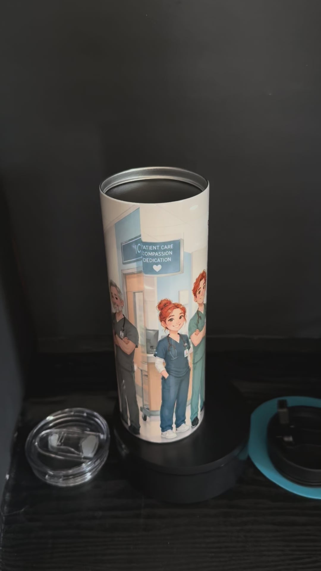 Not Every Superhero Wears a Cape, Some Wear Scrubs - 20oz Skinny Tumbler