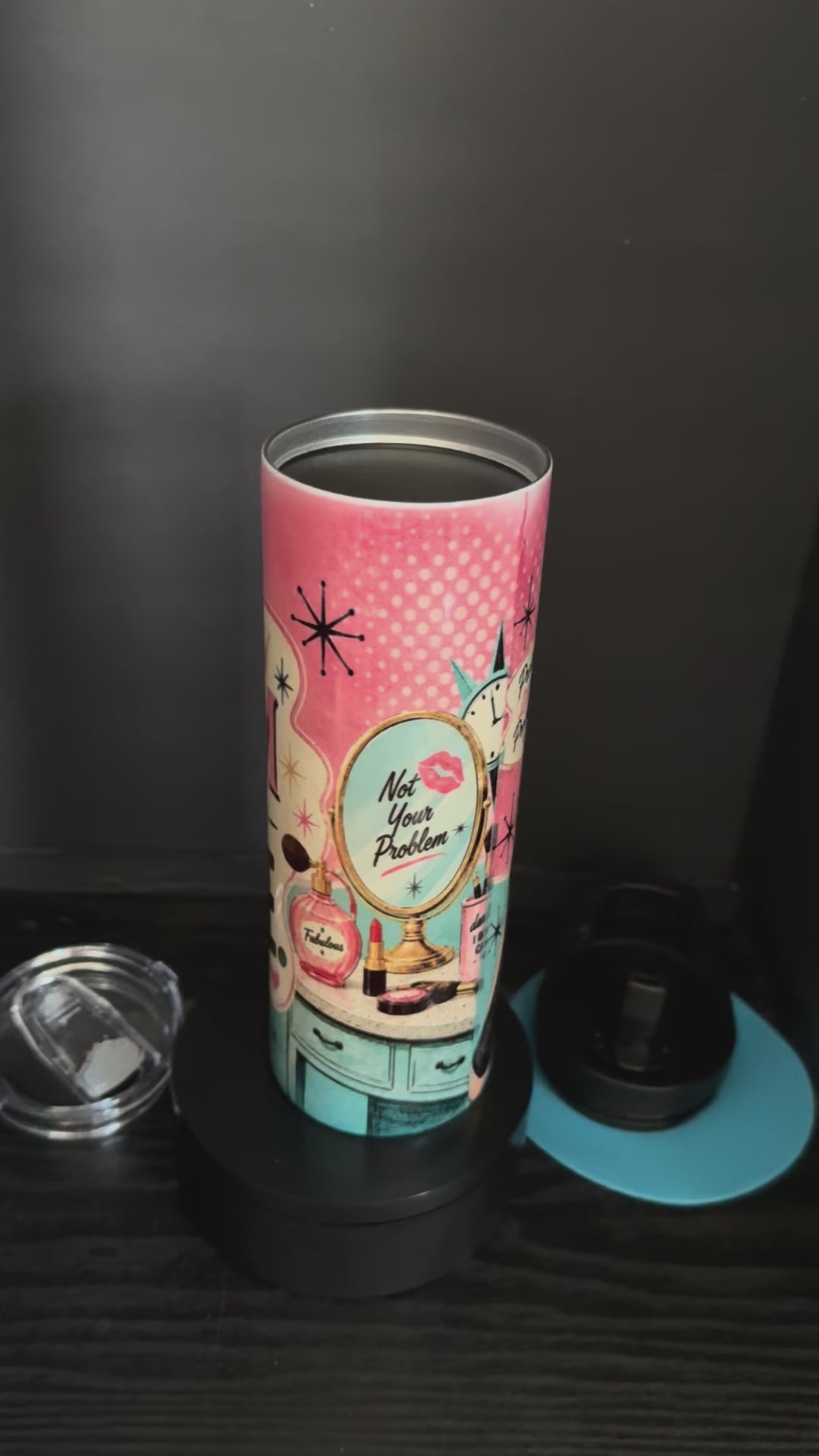 Too Glam to Care - 20oz Skinny Tumbler