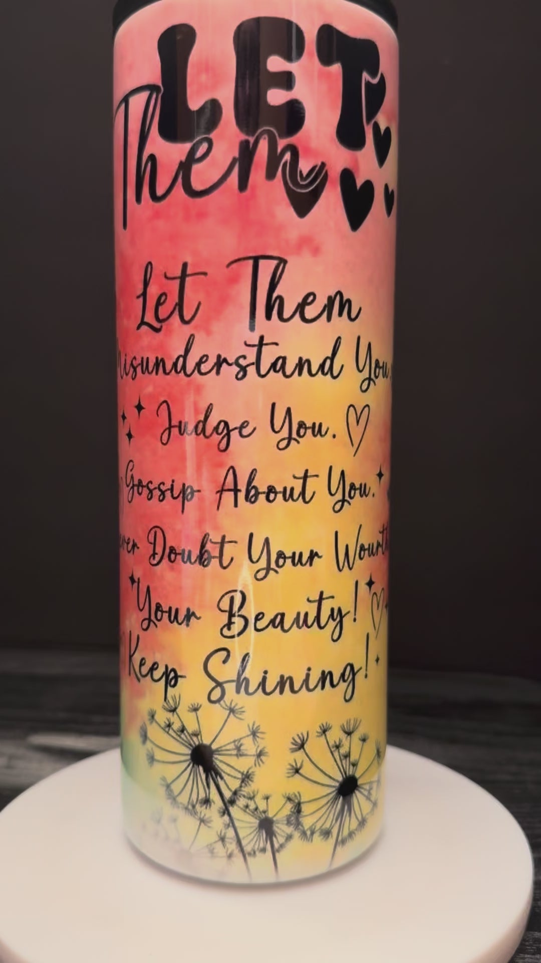 Let Them  20oz Skinny Tumbler