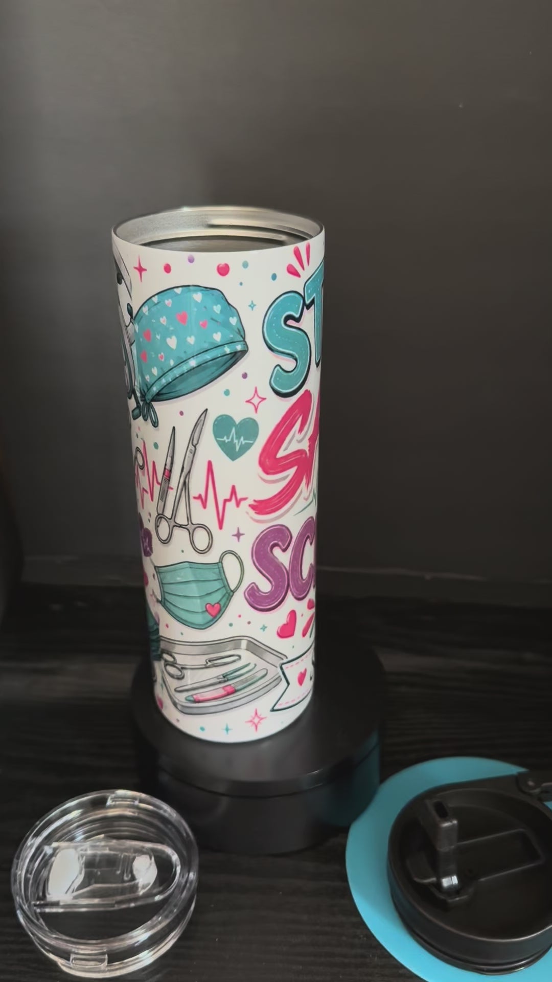 Sterile, Savage & Scrubbed In - Surgical Tech - 20oz Skinny Tumbler