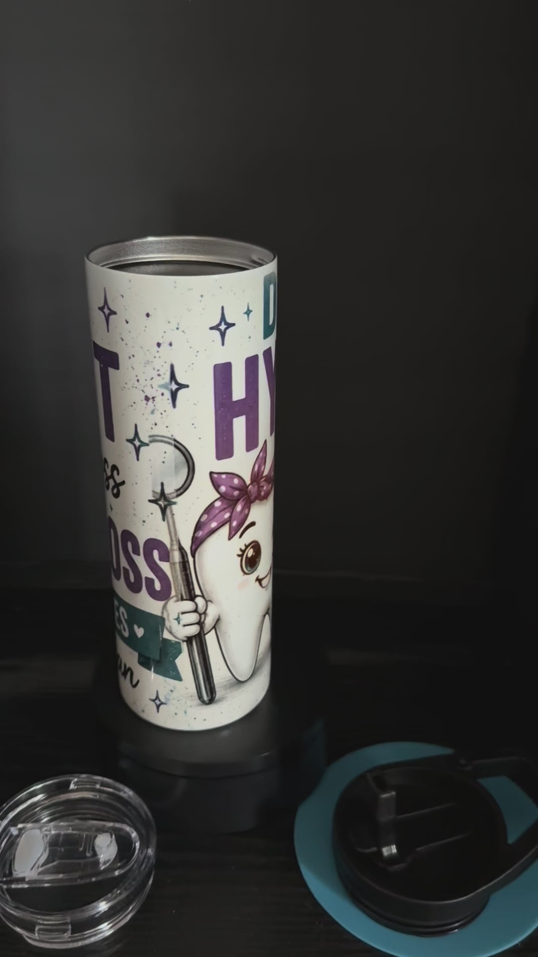 Floss Boss & Plaque Loss - Dental Hygienist - 20oz Skinny Tumbler