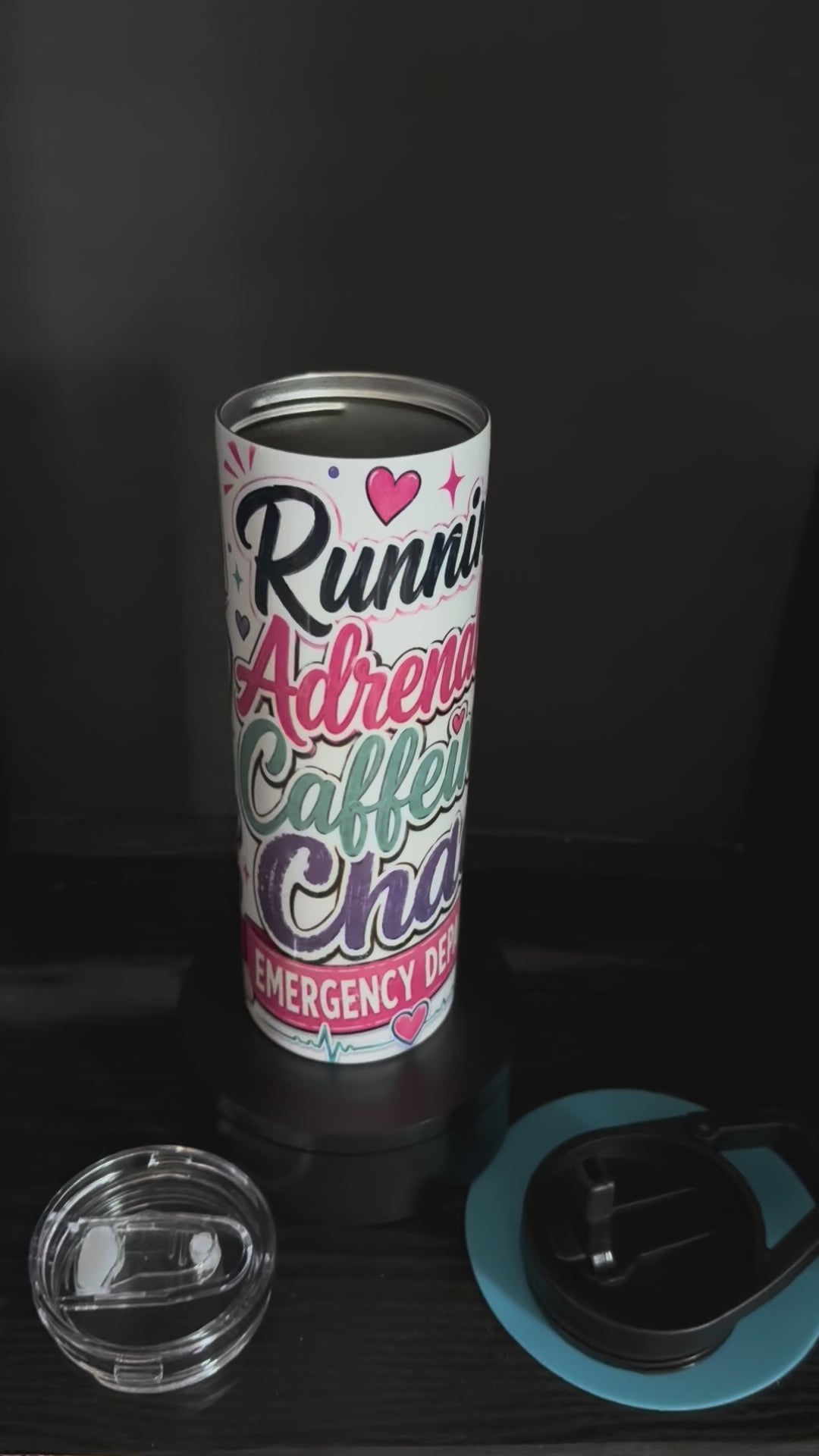 Running on Adrenaline, Caffeine, & Chaos - Emergency Department - 20oz Skinny Tumbler