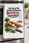 Kitchen Access Revoked, Ingredient Status Pending — 16 × 24-Inch Kitchen Towel